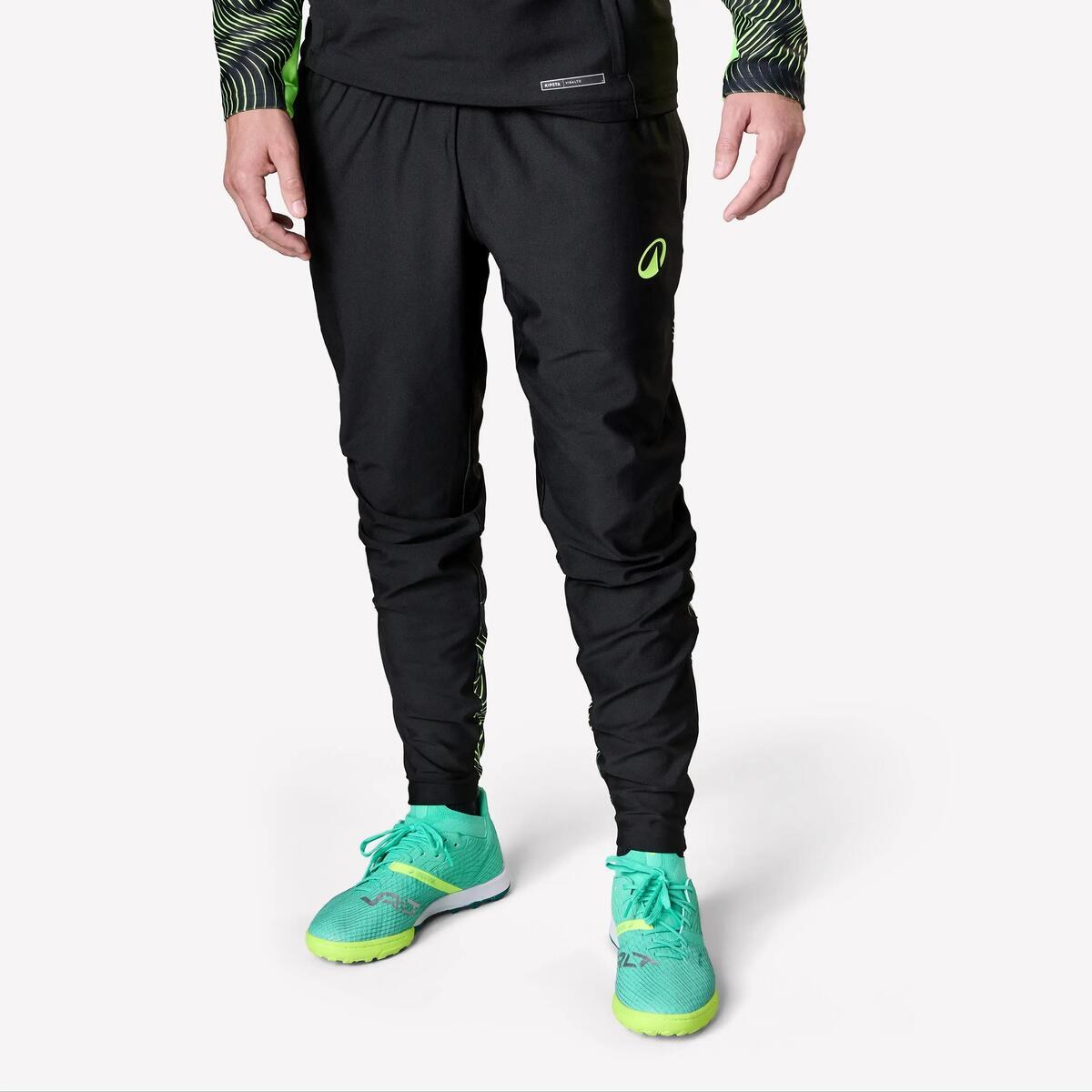 Pantalón de fútbol Kipsta Viralto Wave adulto (negro/amarillo)