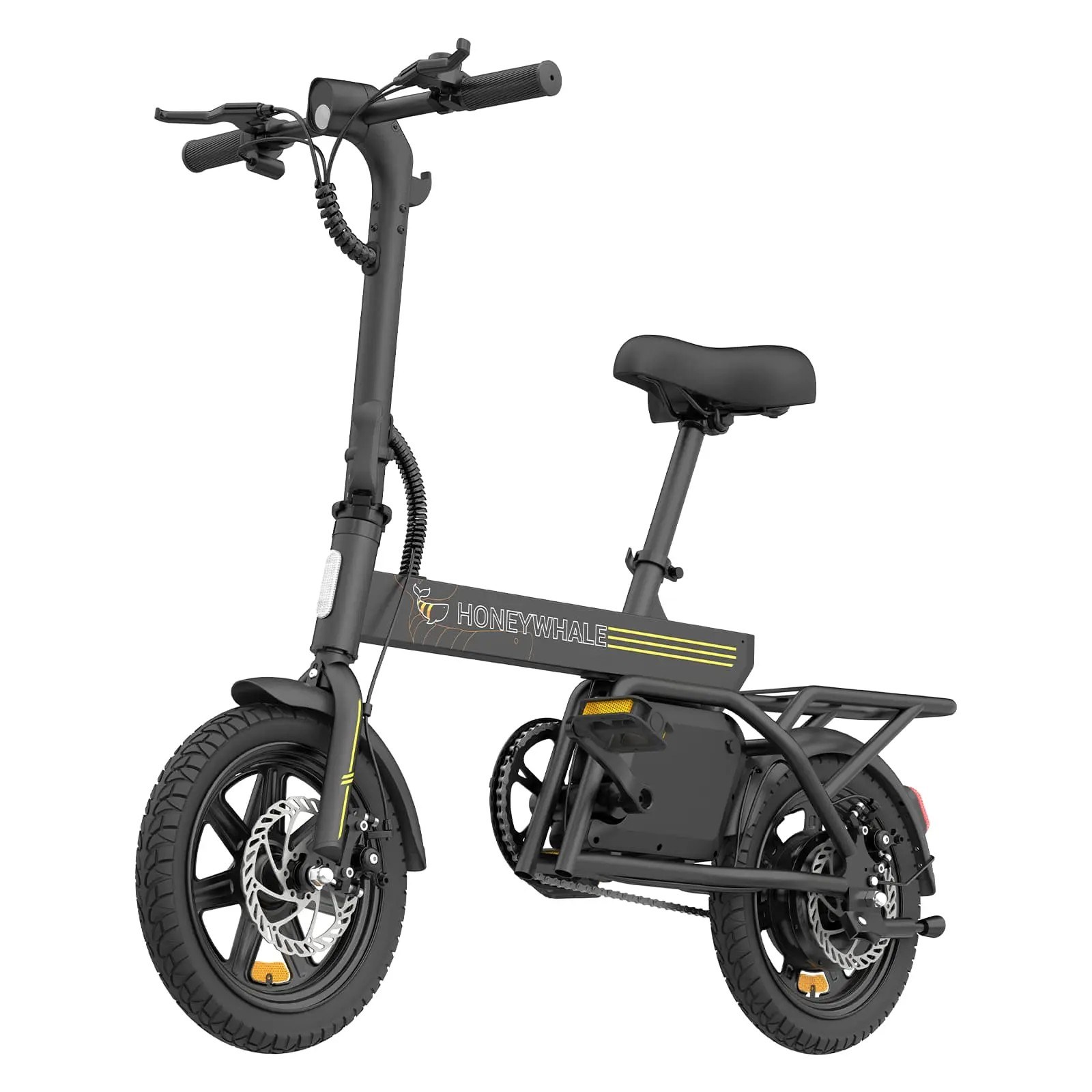 Bicicleta eléctrica plegable Honey Whale B20 Negro