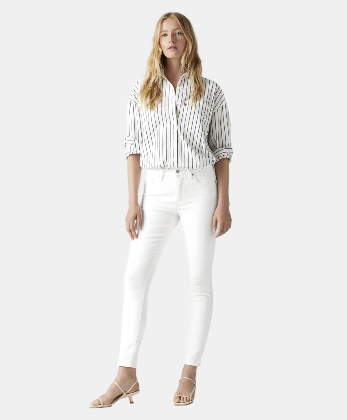 Jeans Levi's 721 High Rise Skinny (blanco)