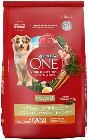 Purina One Adulto Raza Mediana y Grande Pollo y Carne 7 kg